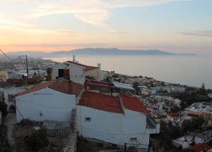 Udsigt over Platanias fra restaurant Cosmo
